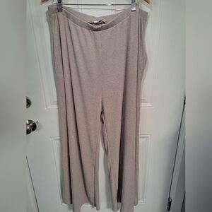 Chic Beige Wide Leg Women's Pants